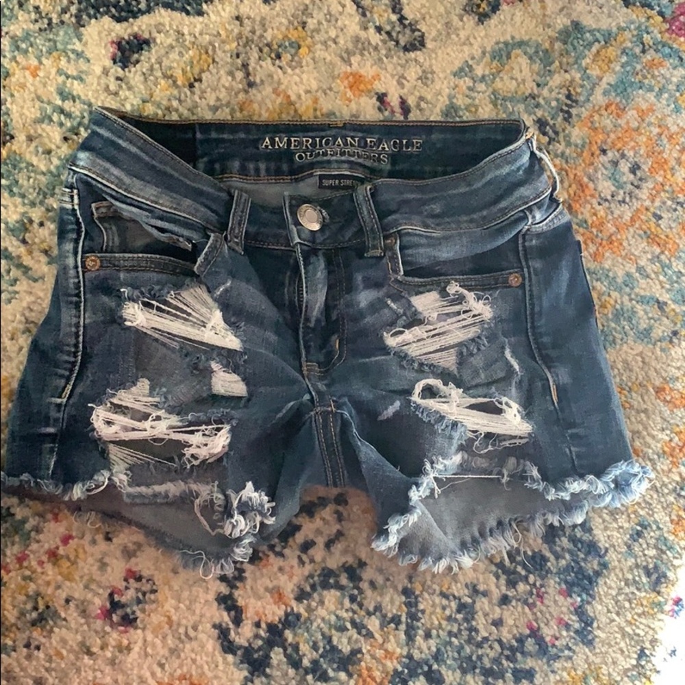 American Eagle Super Stretch Distressed Jean Short